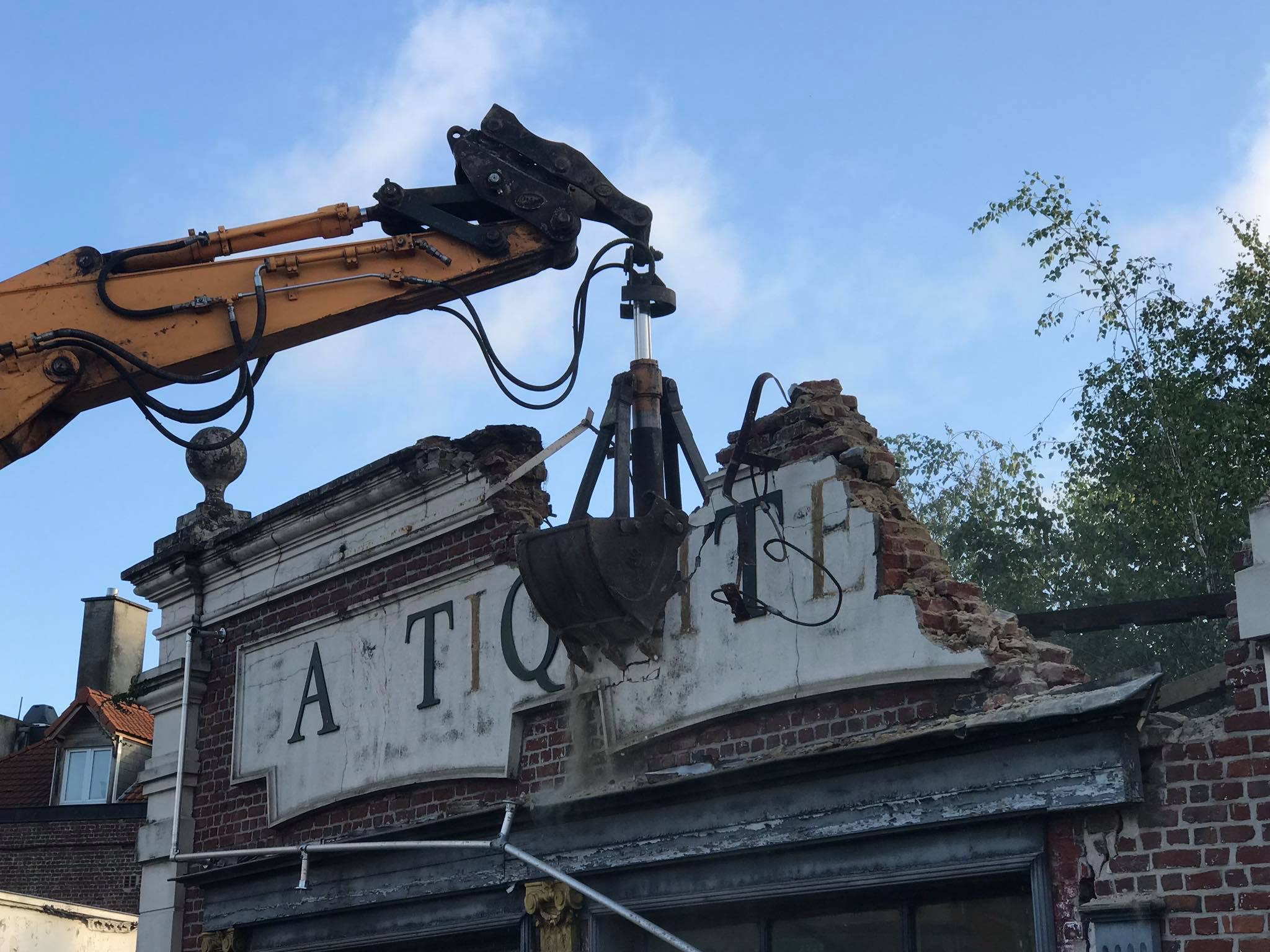 Chantier démolition à Béthune