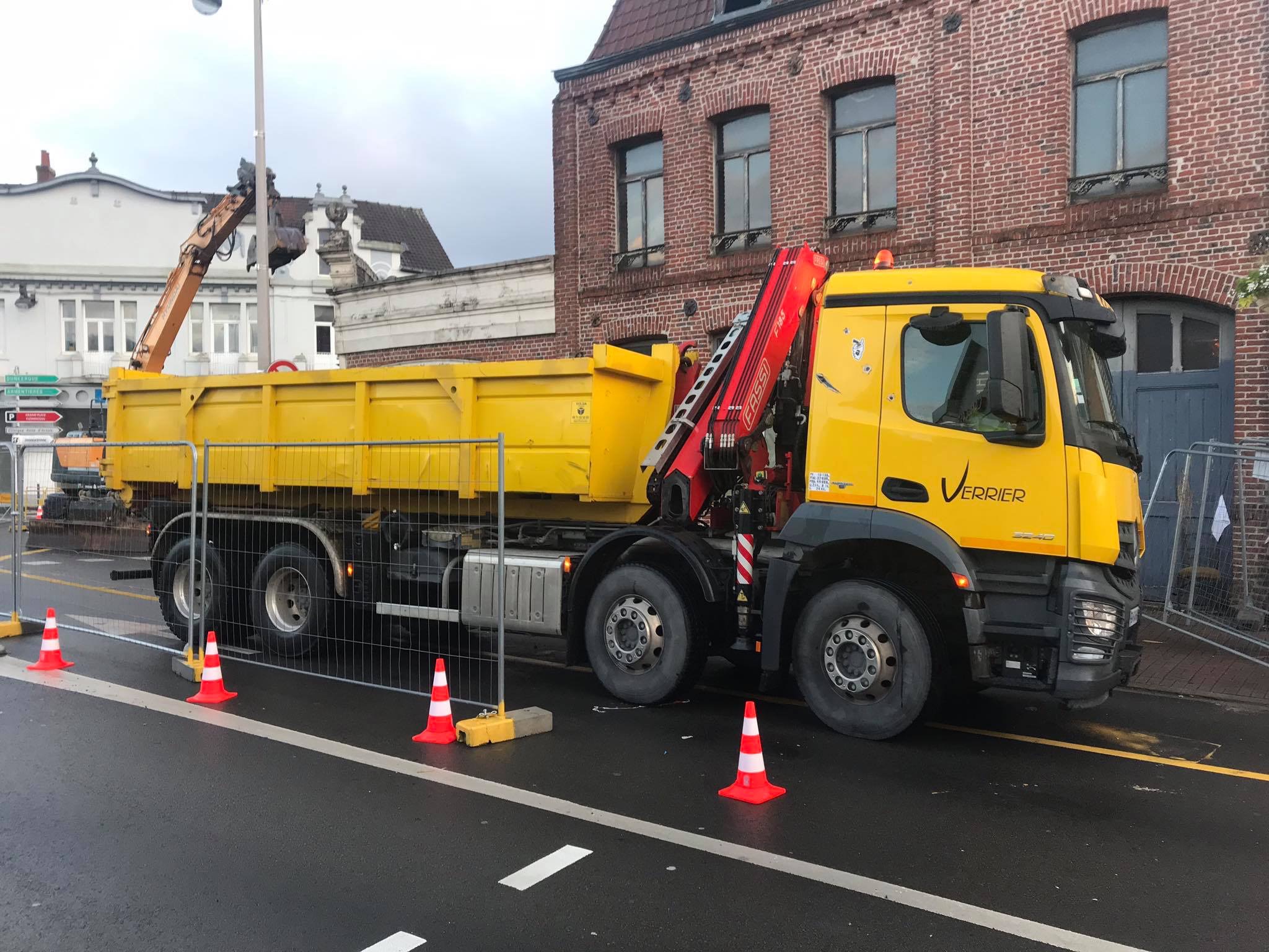 Chantier démolition à Béthune