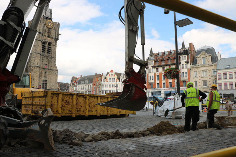 Travaux de réseaux avec installation d'un double poste ENEDIS pour la ville de Béthune