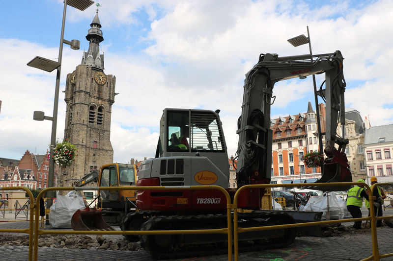 Travaux de réseaux avec installation d'un double poste ENEDIS pour la ville de Béthune